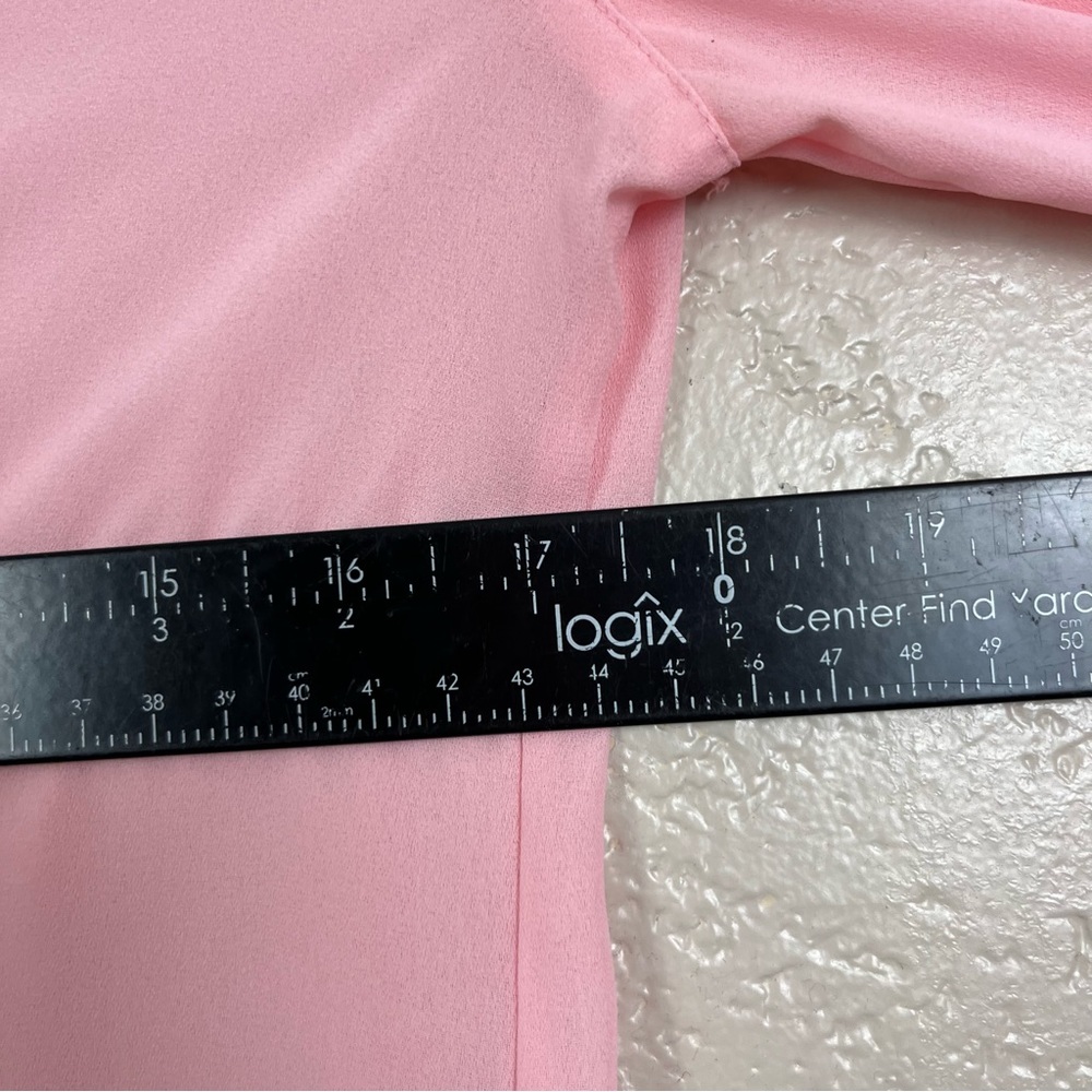 La Blouse Womens Size 4 Vintage Top Pink Long Sleeves Beaded Floral Embroidery - Picture 9 of 11
